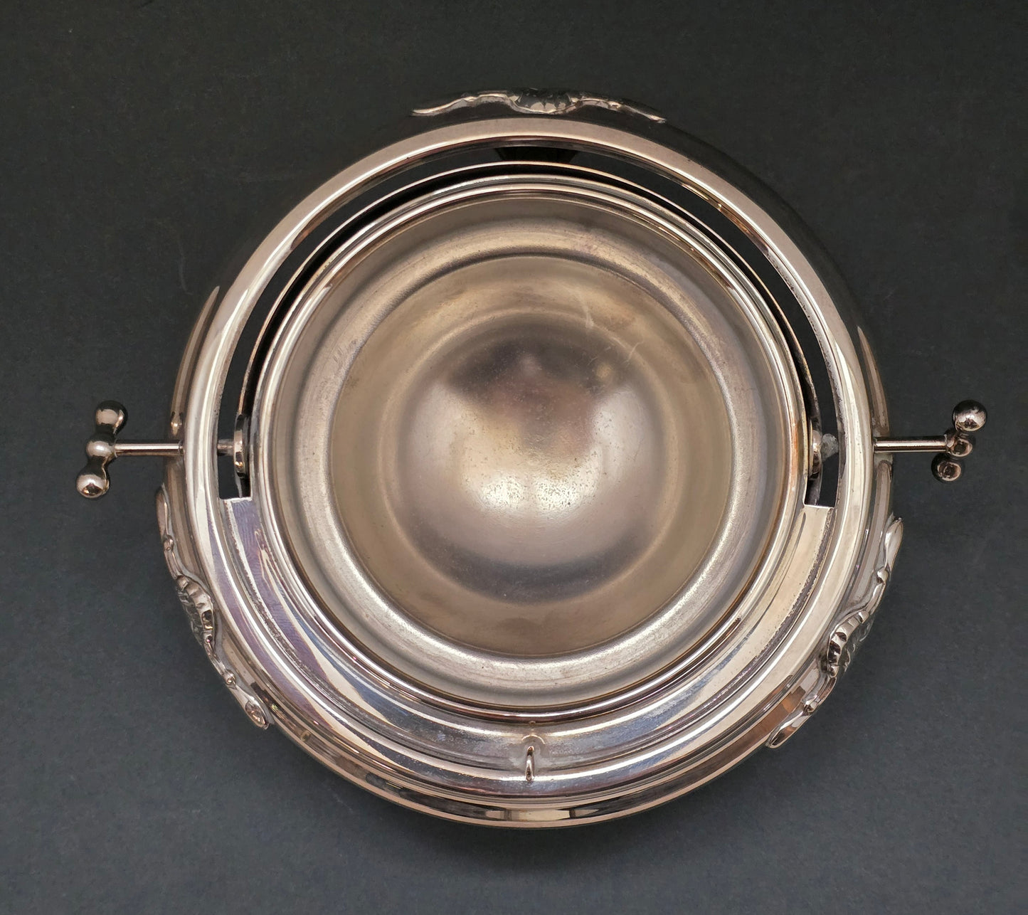 Antique Caviar Server | Silver-Plated Chrome | 1920s