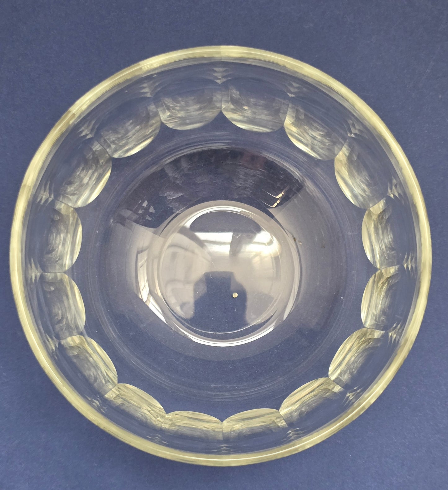Antique Crystal Finger Bowls with Oval Cut Pattern, c.1890