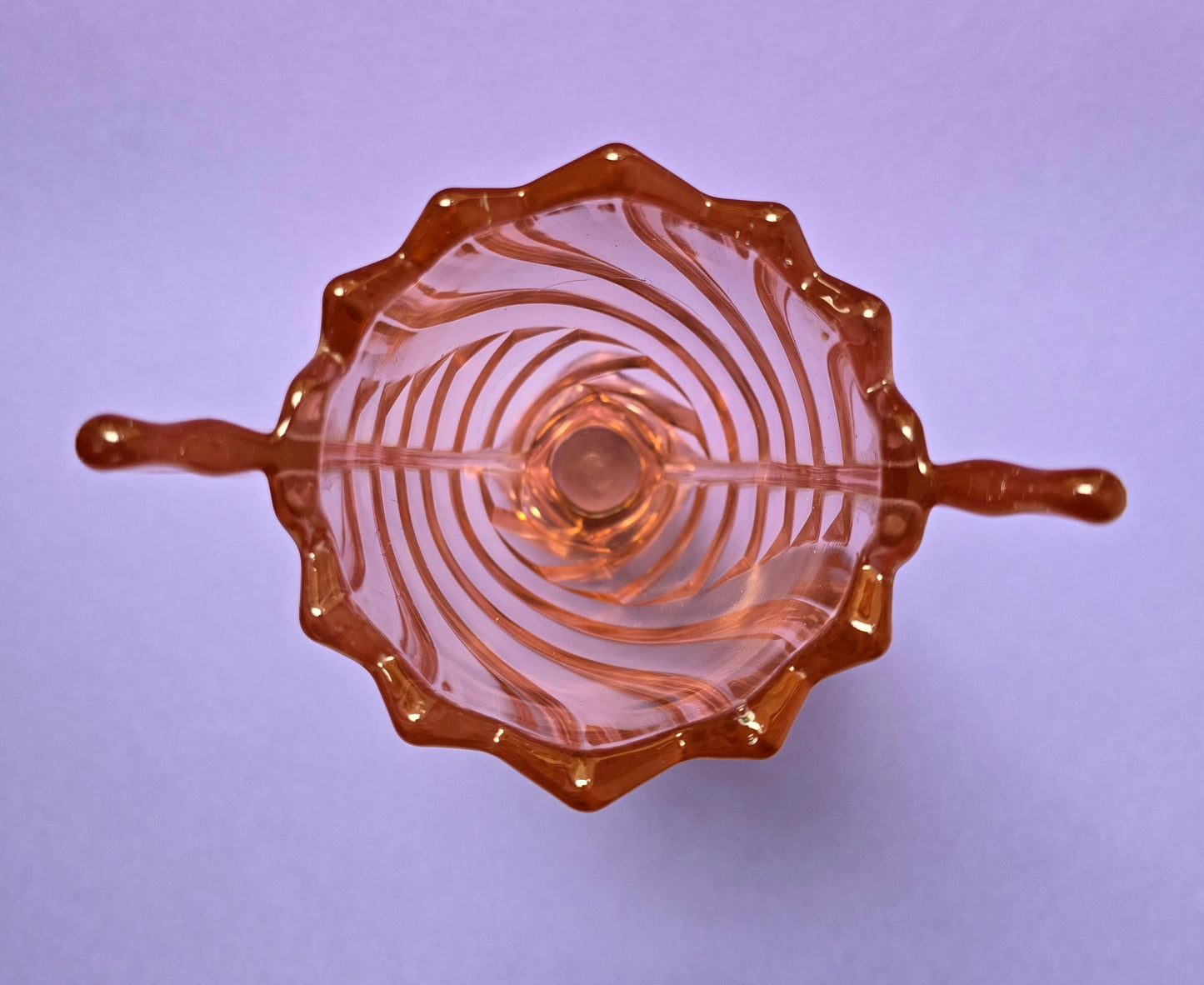Josef Inwald Barolac Art Deco Winged Vase – Rosaline Glass, c.1930s Bohemia