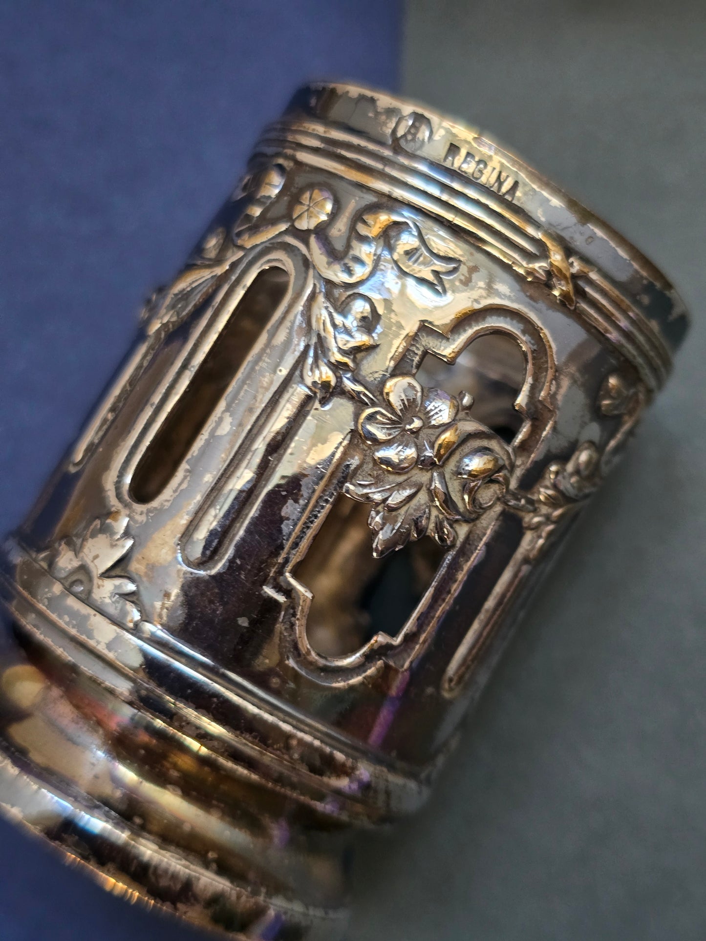Pair of Dutch Silver-Plated Shot Glass Holders | Regina | Art Nouveau | c.1900