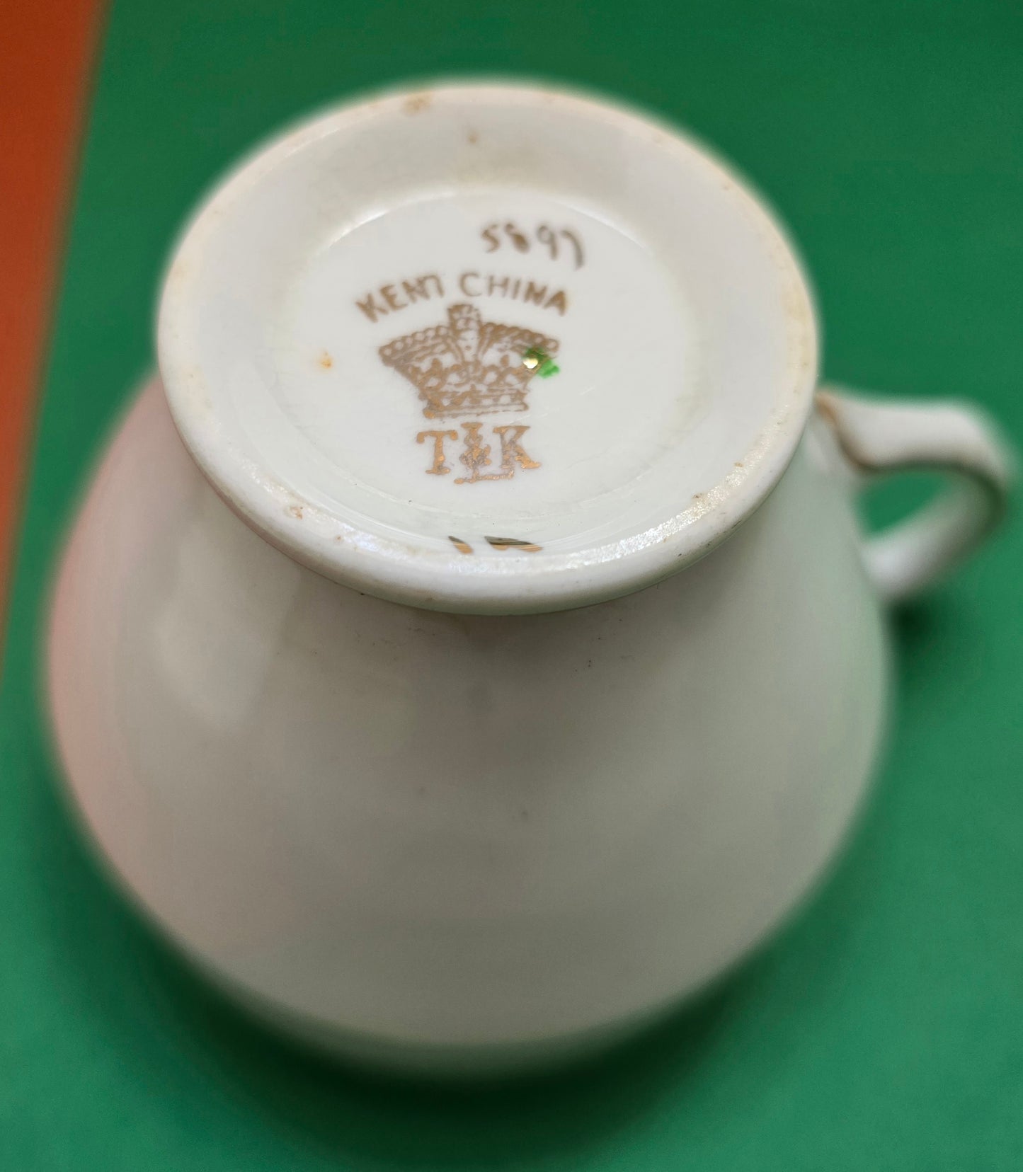 Complete Tea Set for Five | Kent China Green & Gold Band | c.1950