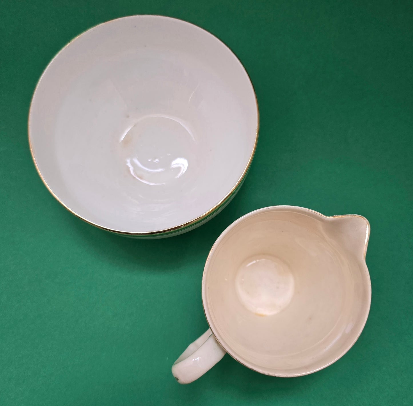 Complete Tea Set for Five | Kent China Green & Gold Band | c.1950