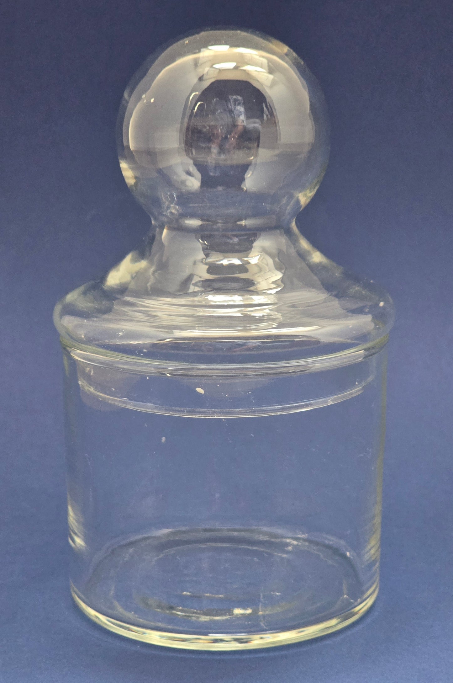 Victorian Apothecary Glass Jar with Lid – 1870s England