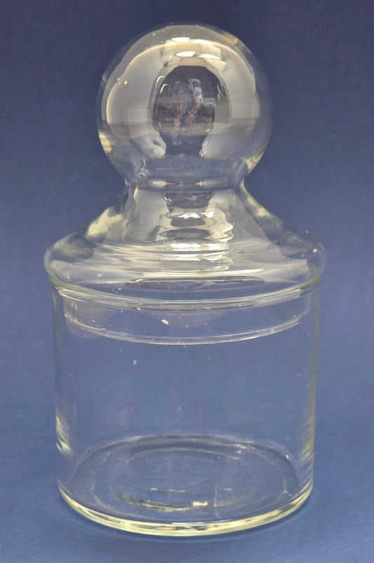 Victorian Apothecary Glass Jar with Lid – 1870s England