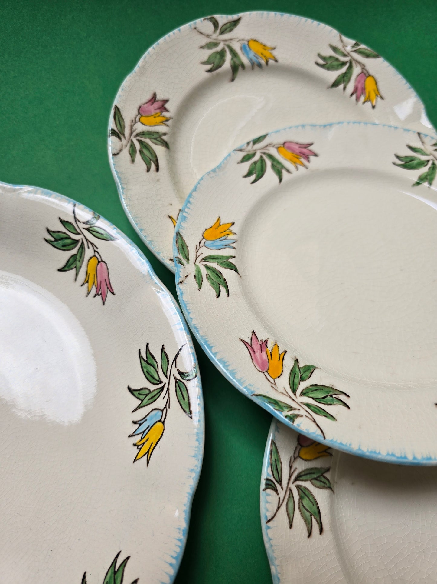 Jas. Broadhurst & Sons 'Kendal' Complete Tea Service for Six, Hand-Painted Campanula, c.1930–1940