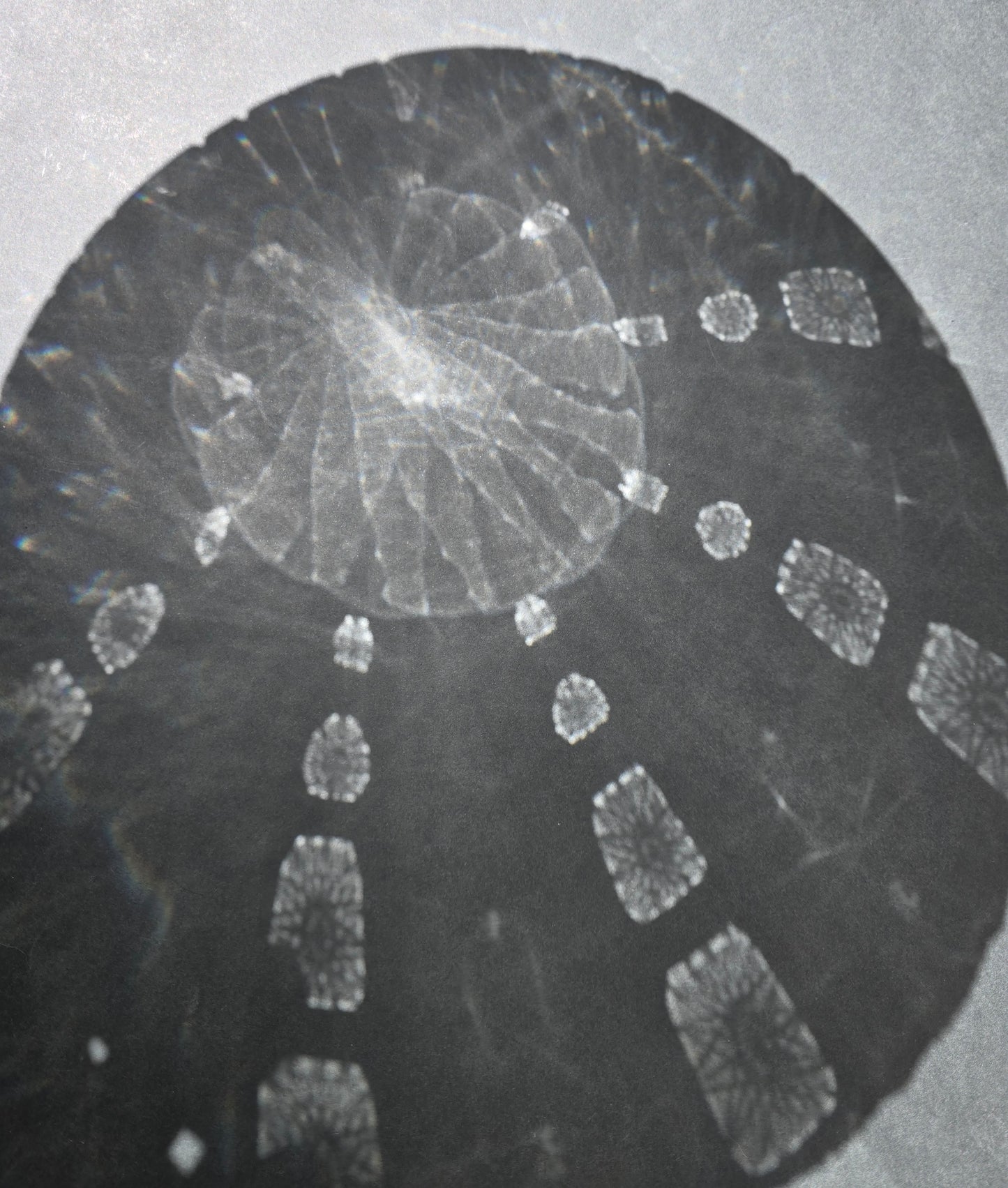 Large Bohemian Cut Crystal Bowl, c.1960s