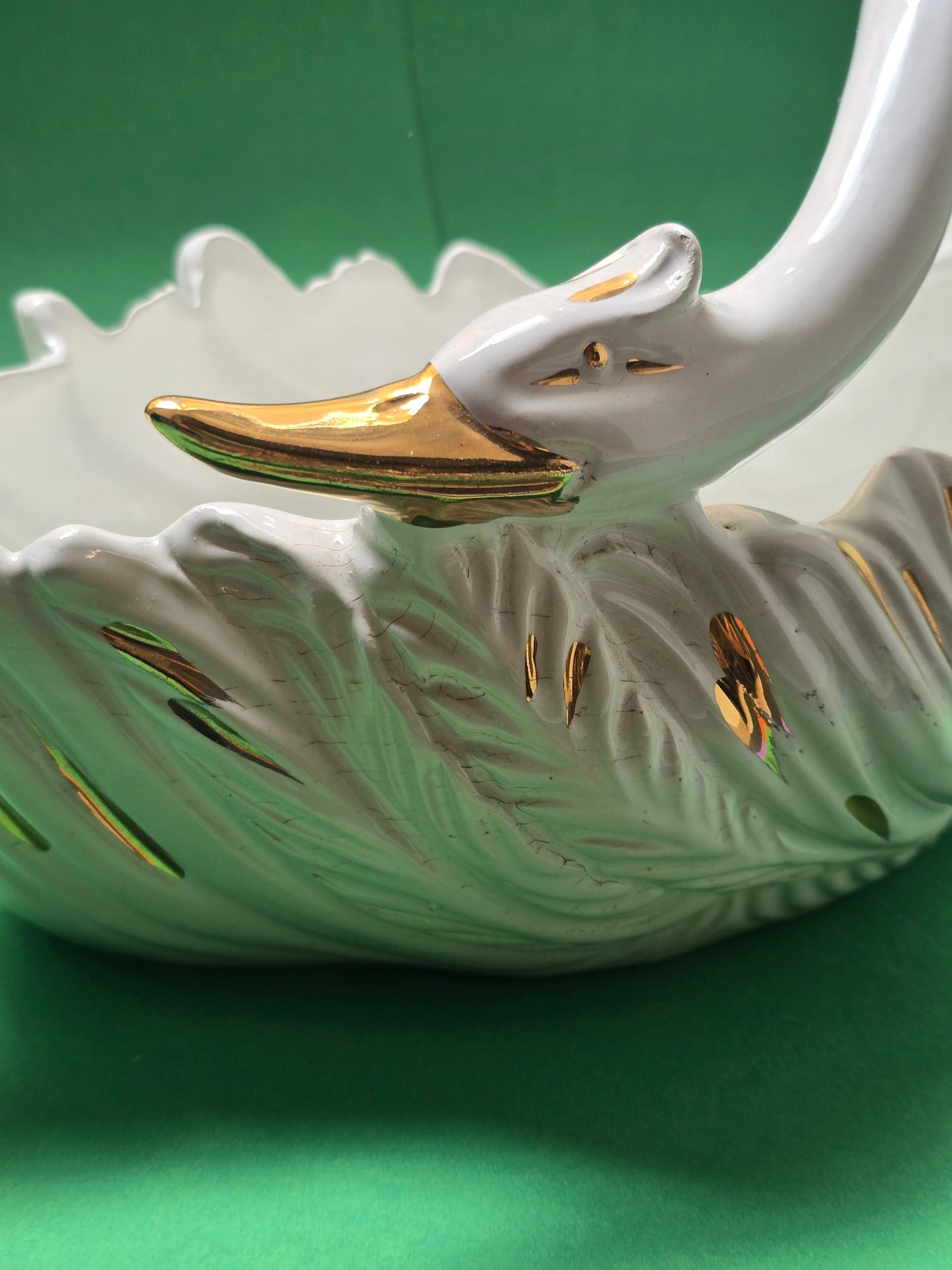 Capodimonte Swan Planter, Fine Italy Hand Made, c.1960s