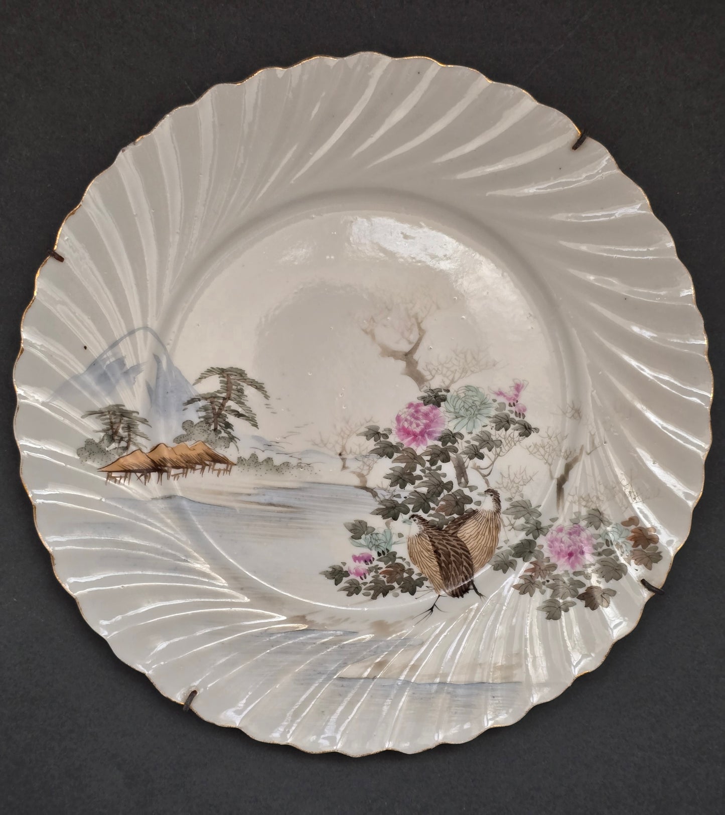 Antique Japanese Arita Wall Plate c.1890