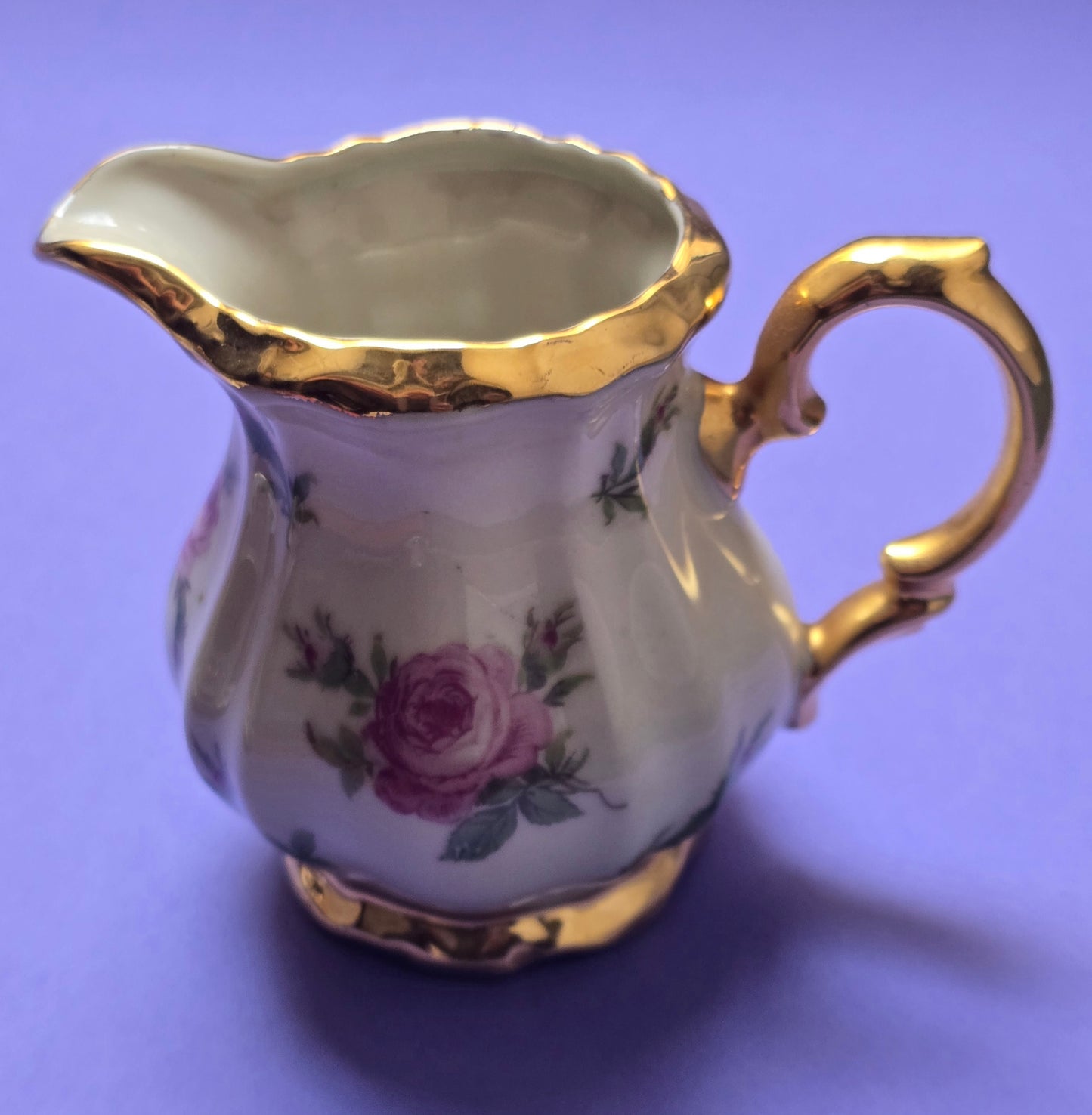 Bareuther Bavaria Tea Service for Two, Rose & Gold, c.1940s