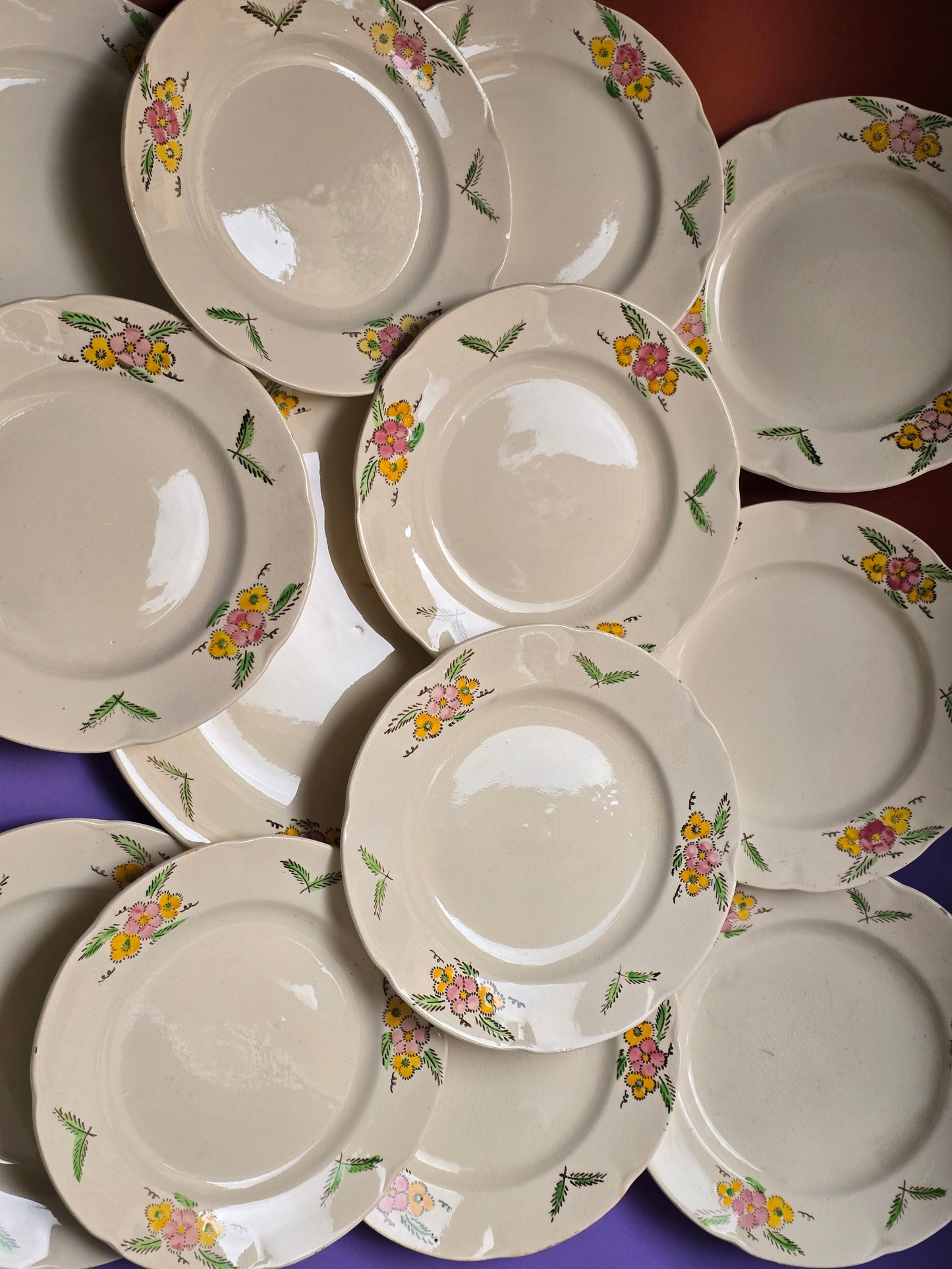 Jas. Broadhurst & Sons 'Clyde' Complete Tea Service for Six, Hand-Painted Floral, c.1930–1940