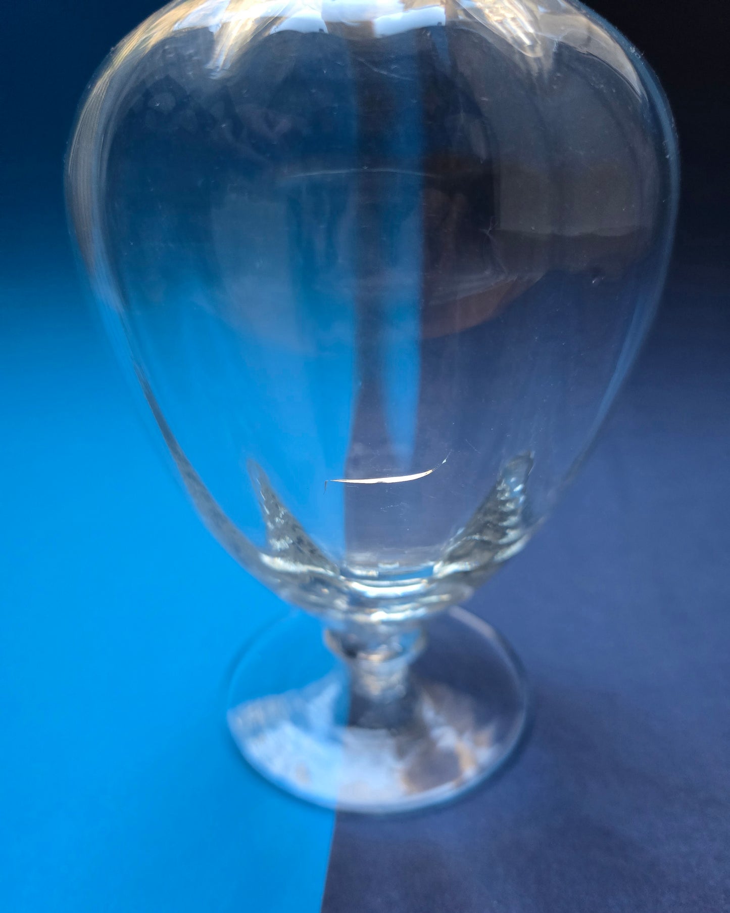 Dutch 18th Century Soda Glass Goblet Vase – Baluster Stem with Nodus, c.1750–1775