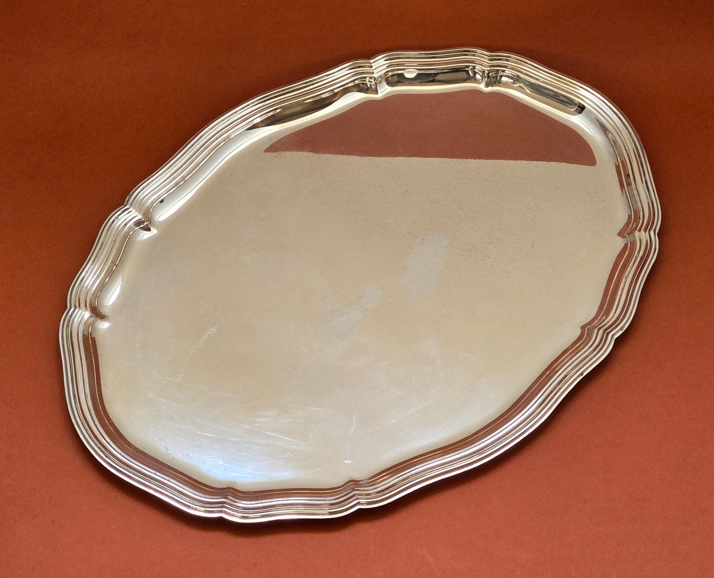 Maltese Silver-Plated Serving Tray | Sterling Jewellers Ltd. Malta | c.1970s