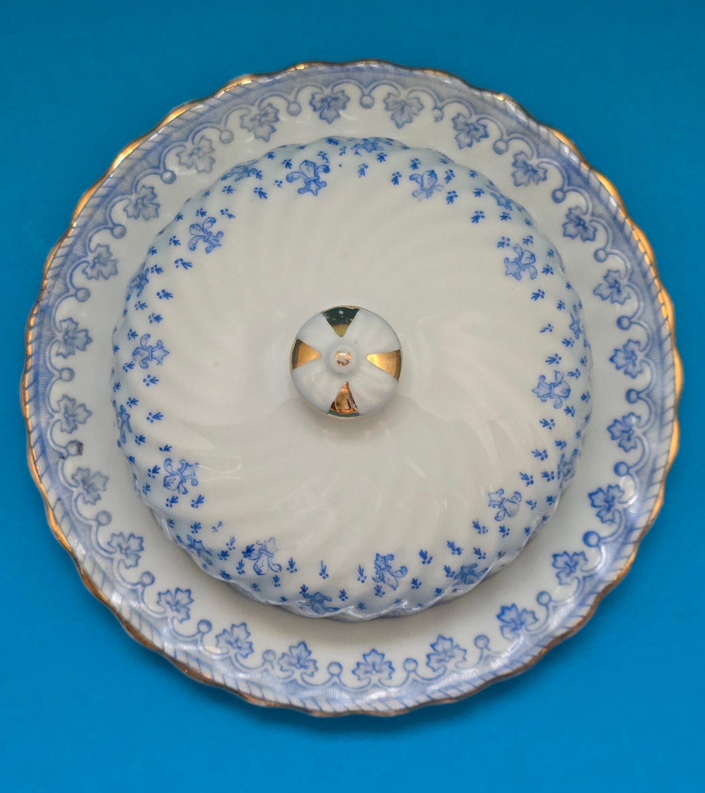 Oscar Schaller Porcelain Butter Dish – 1910s Germany