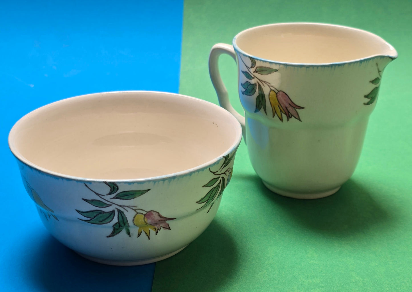 Jas. Broadhurst & Sons 'Kendal' Complete Tea Service for Six, Hand-Painted Campanula, c.1930–1940