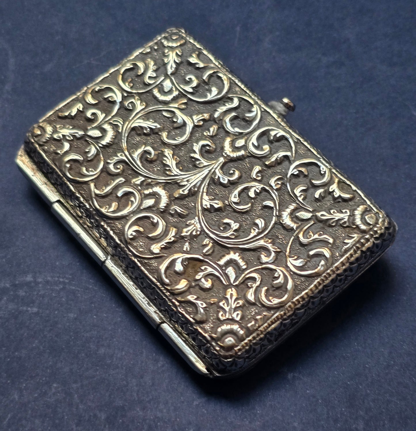 Antique Persian Silver Cigarette Case Isfahan