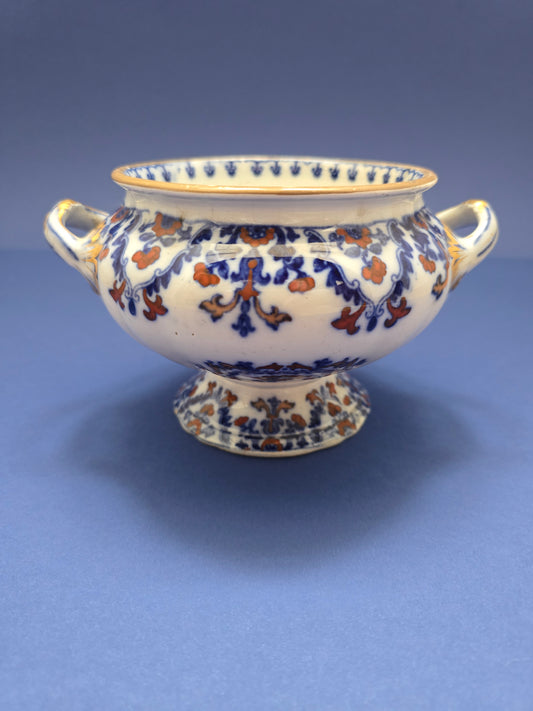 B.B. & Co. Hampton New Stone China Imari Footed Bowl c.1860 – Victorian Antique