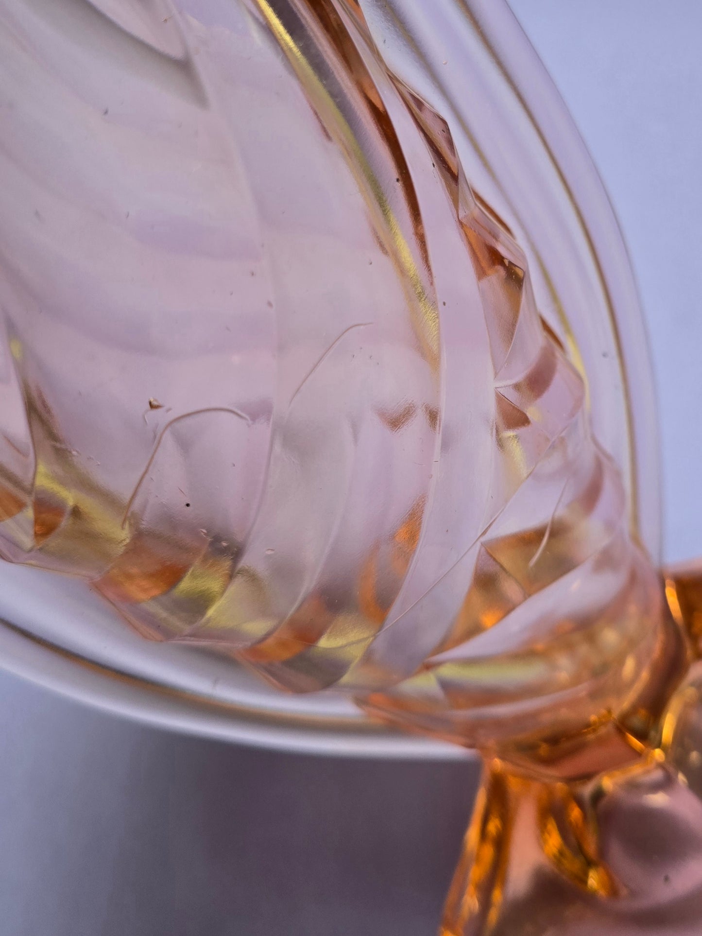 Josef Inwald Barolac Art Deco Winged Vase – Rosaline Glass, c.1930s Bohemia