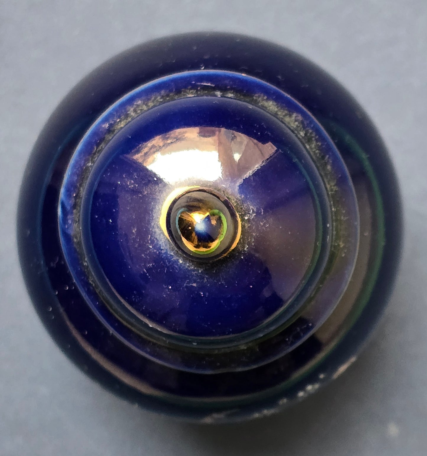 Italian 'Fine Cobalt' Ginger Jar with Lid, Peacock & Peonies, c.1950–1960